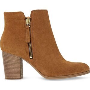 Dune Black Phollie Double Zip Suede Ankle Boots
